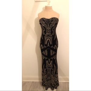 NWOT Wendye Chaitin Art Deco Formal Gown Sparkle